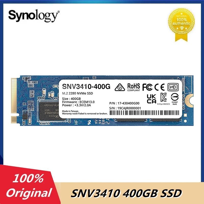 Ʈ  ƮϿ  ָ Ʈ ̺,  Synology 400GB M.2 2280 SSD SNV3410, 400GB (SNV3410-400G)